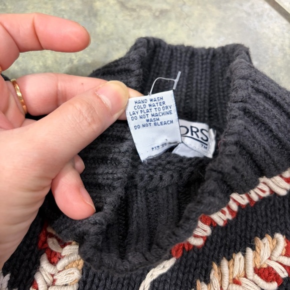 Vtg Halloween Pumpkin Harvest Embroidered Sweater M Grandma RARE Premimum Boho - Picture 4 of 8